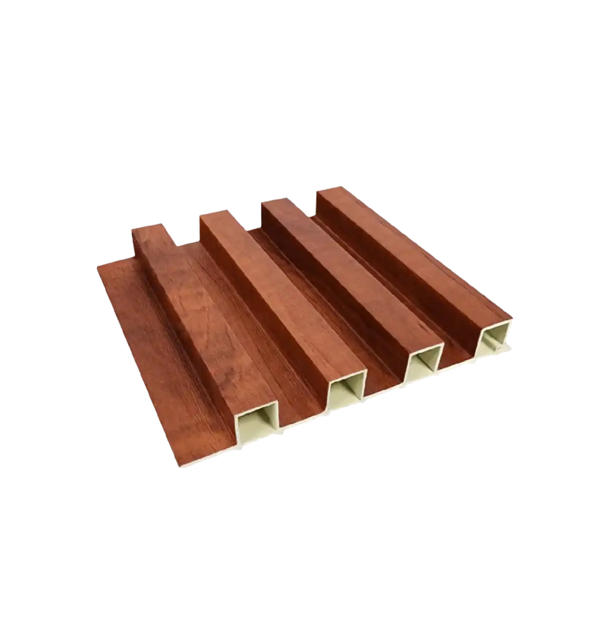 Panel PVC Acanalada Decorativa WPC Caobilla