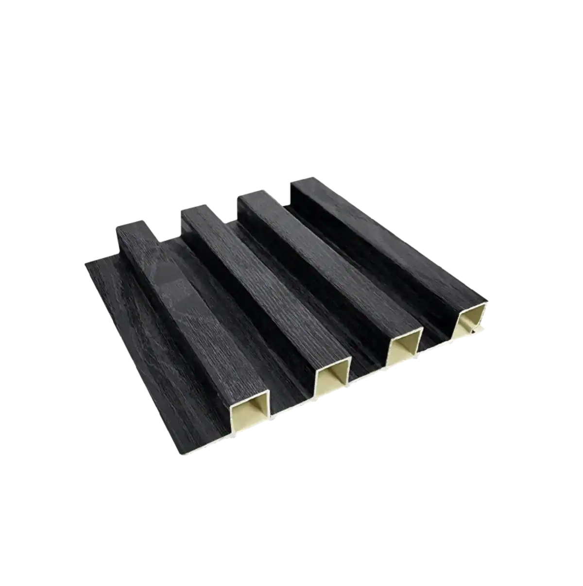 Panel Wpc Acanalada Deco Negro 23x16x290cm Pvc