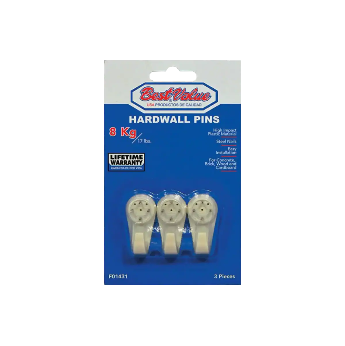 Best-value Gancho P/cuadro C/clavo 3 Pcs Adhesivo ( F01431 )