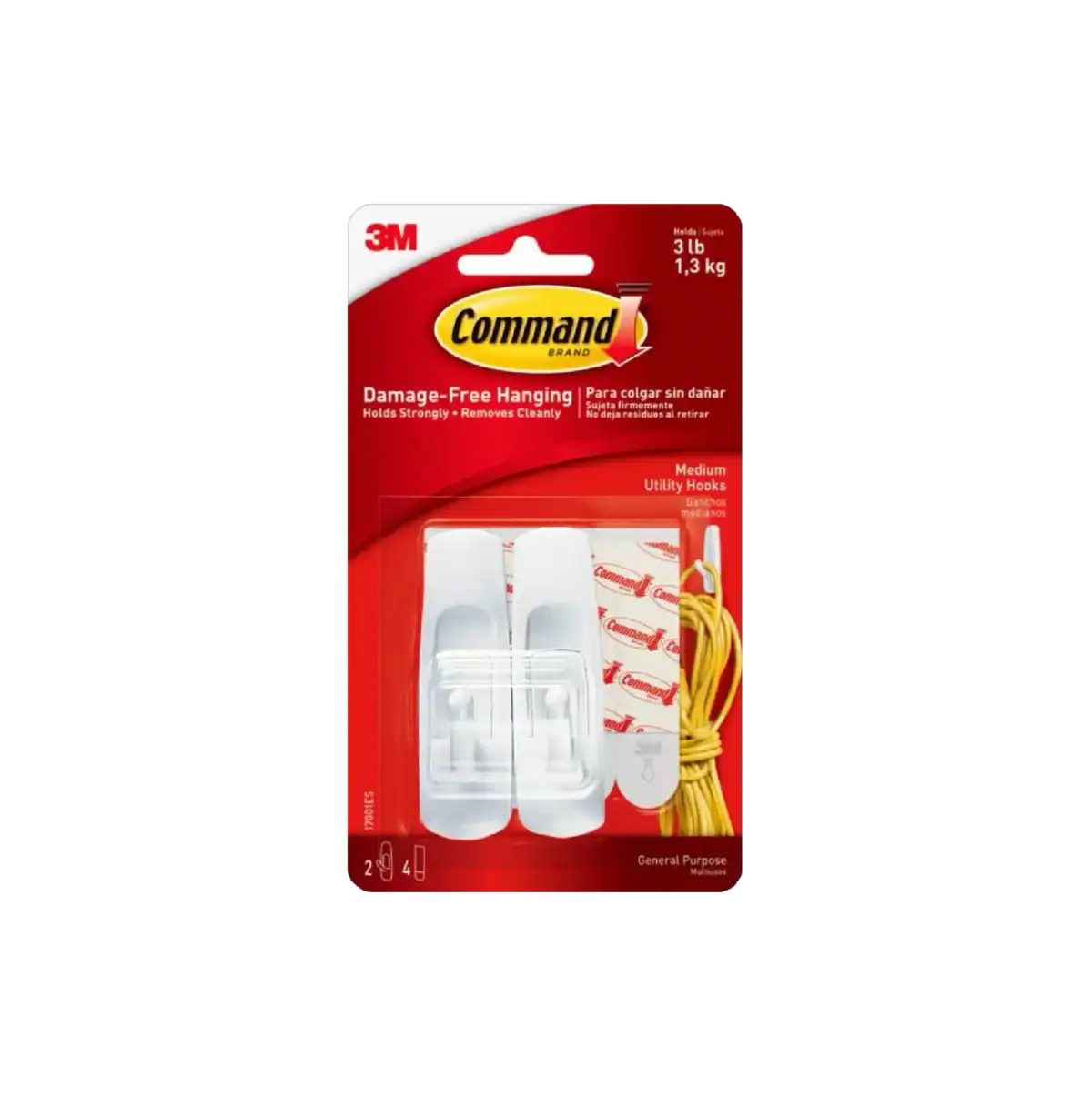 Command Gancho Mediano 2pcs *3m* Med 36bl ( 17001-es )