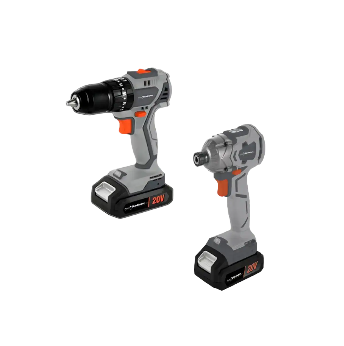 Gladiador Taladro + Atornil Impacto Inalamb. 20v ( Tpg1013/20+aig1117 )