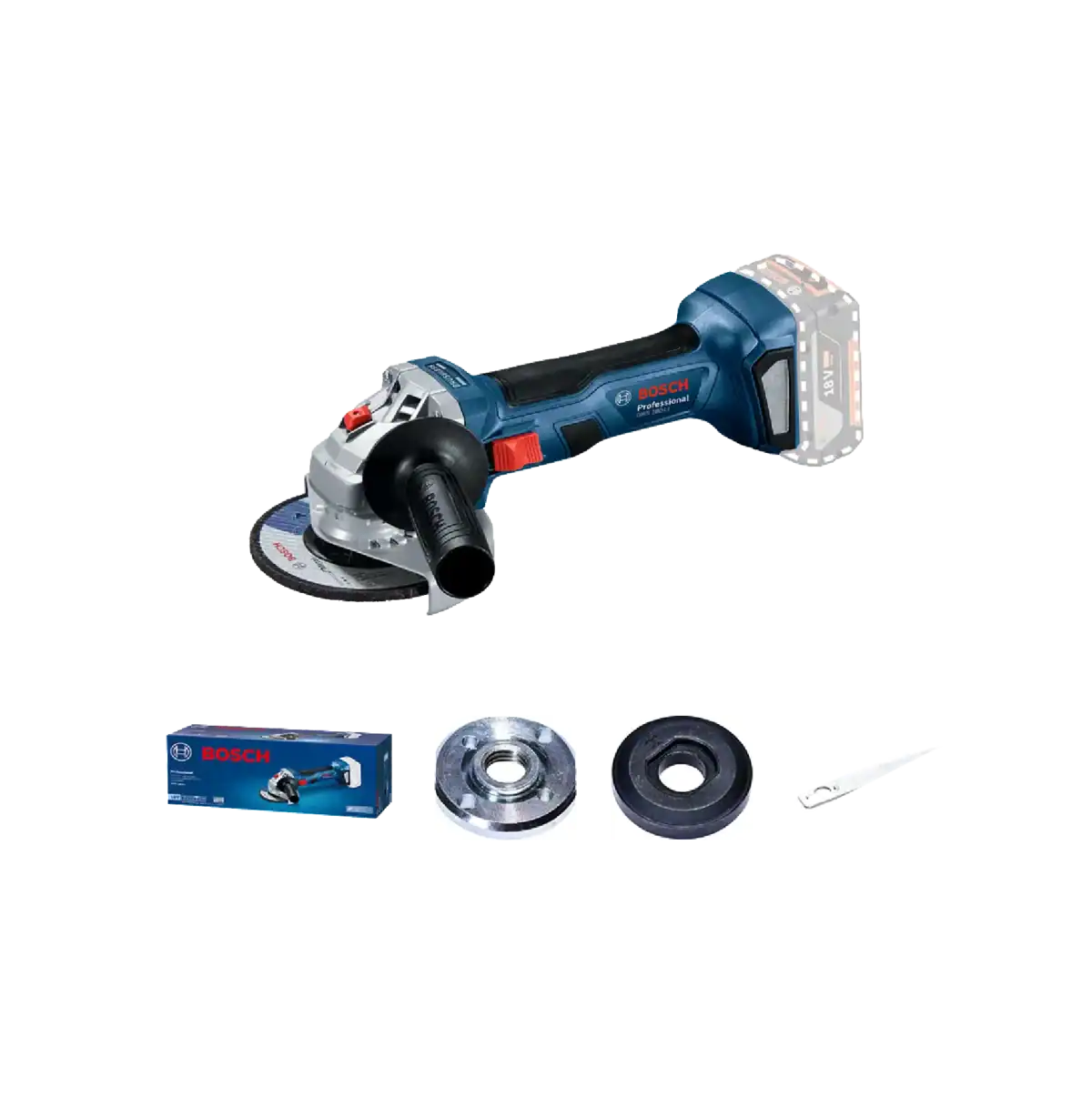 Bosch Taladro Gsb185 + Esmeriladora Gws180 2 Bat Cargador ( 06019h90g4 )