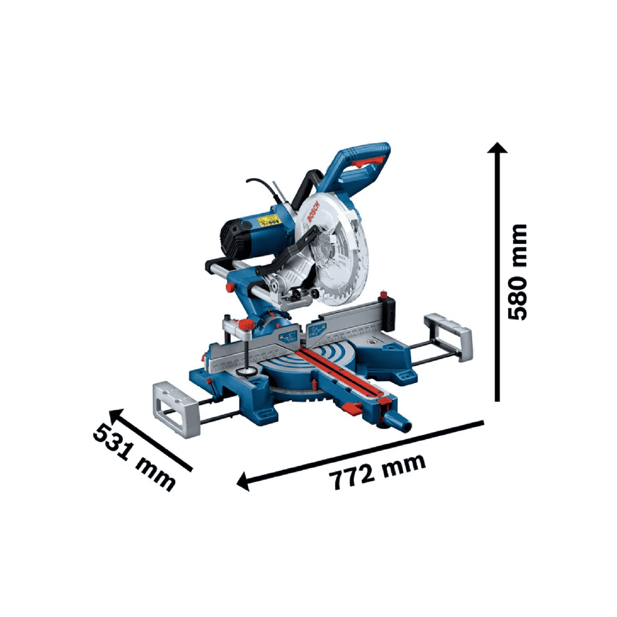 Bosch Ingleteadora 1750w Gcm 254 ( 0601b520go )