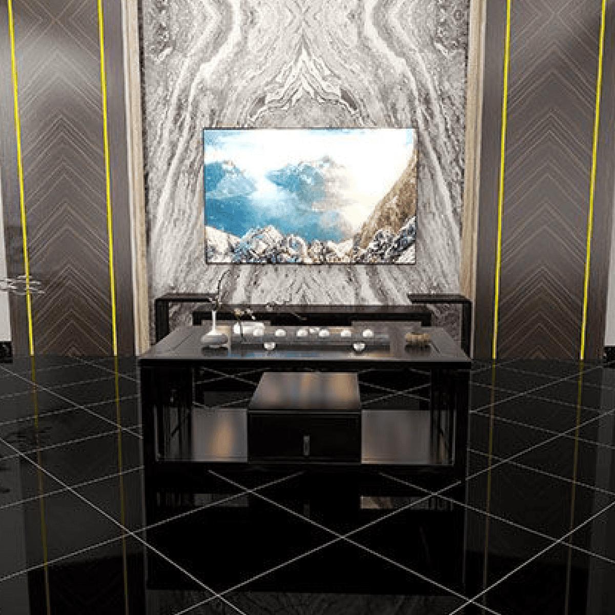 Porcelanato Super Black 60cm X 60cm ( Caja 1.44 M2 ) J6t05b Qualita