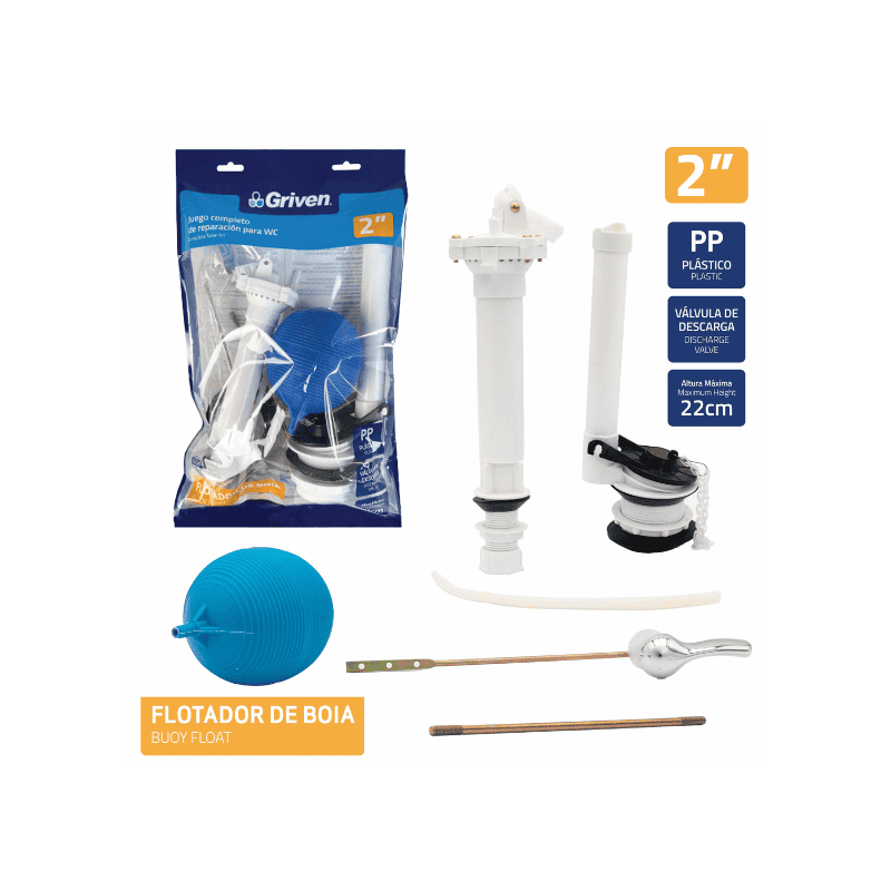Griven Kit para Tanque Inodoro 2" ( A367-MP )