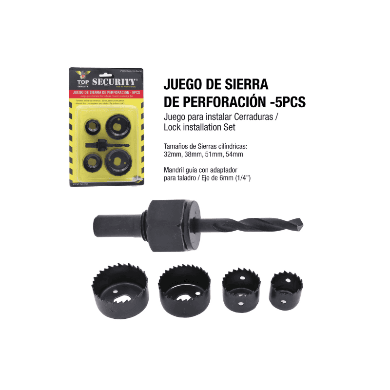 Security Juego Broca Sierra 5 Pzas ( ZWJ-5PCS )