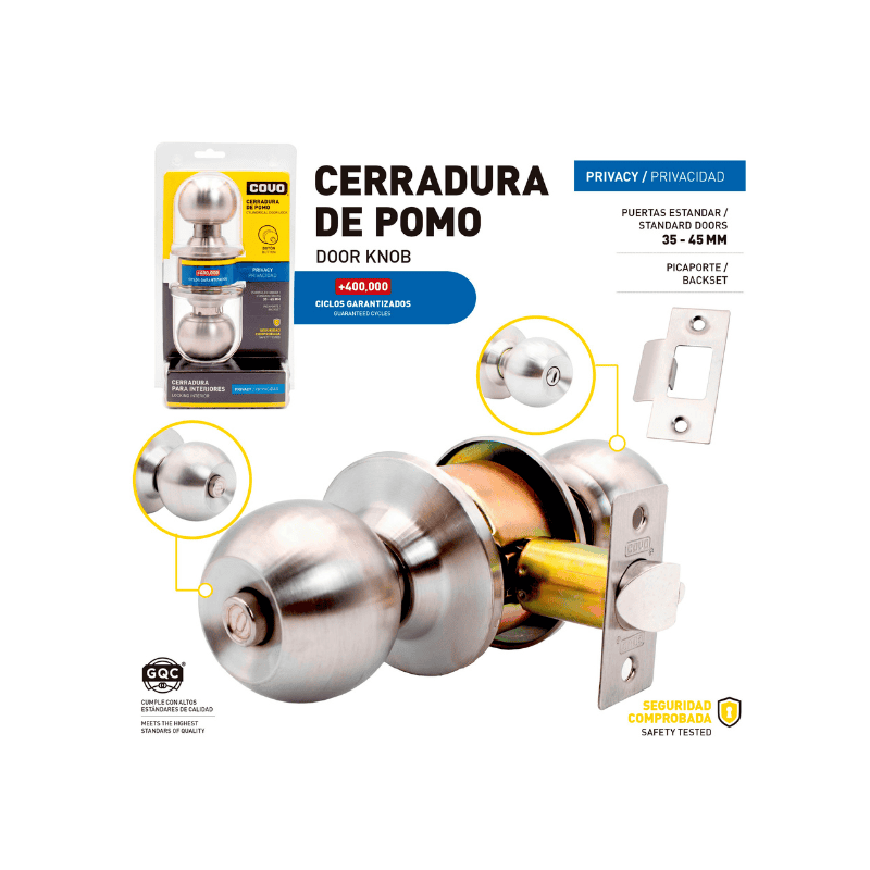 Covo Llavin Bola Cromo ( DL-3872BK-SS )