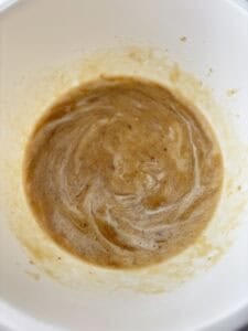 Muffin batter with buttermilk.