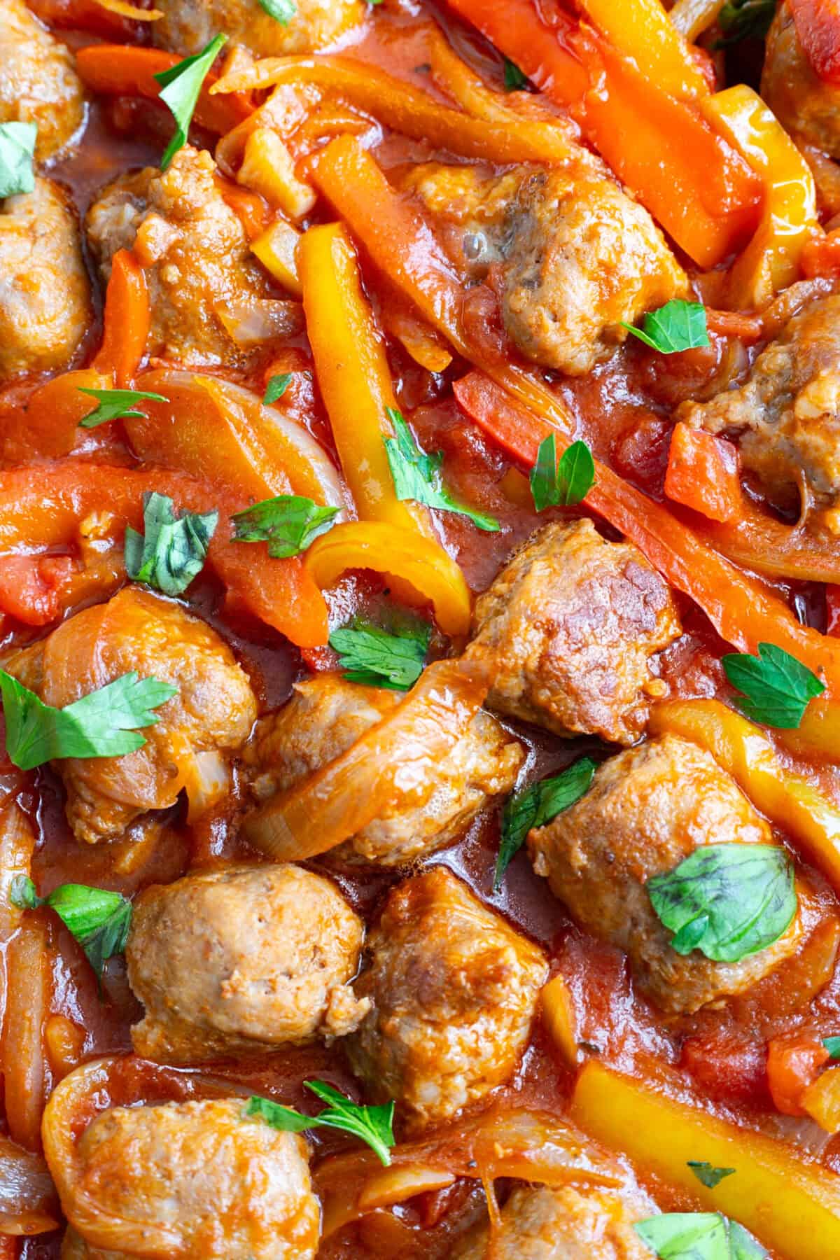 Sausage and peppers.