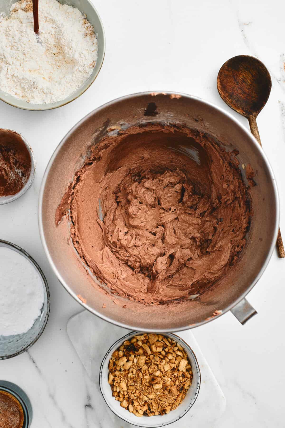 Whipped butter with cocoa powder.