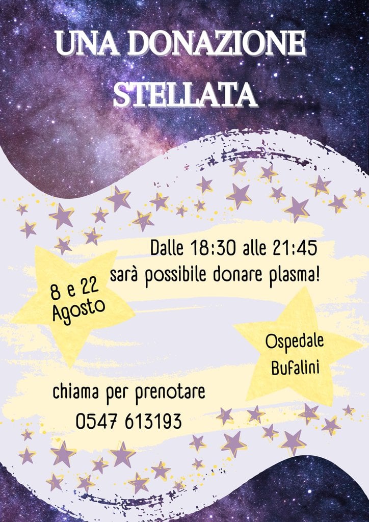 Locandina donazione stellata