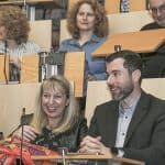 Katedra Trudova meditsina, FOZ, yubileyno subitie, prof. Sidzhimova i gl. as. Slavchev