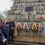 MU-Sofia otbelyaza dvoen praznik na 7-mi april, obshta snimka pred pametnik 1