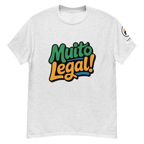 unisex-classic-tee-ash-front-6aa73157ed7d0.jpg BR: Muito Legal! - Graphic Tee