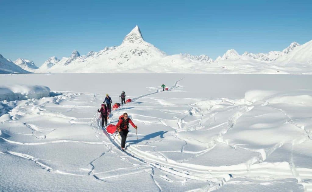 ski touring in greenland