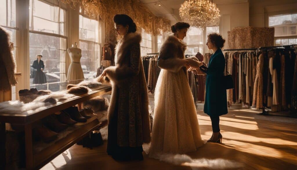 vintage fashion shopping