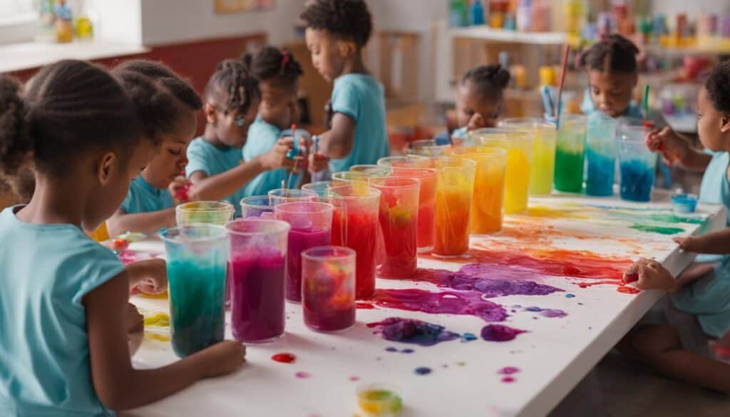 color-mixing experiment