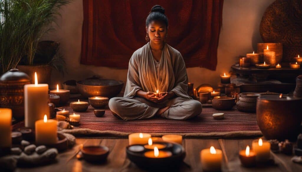 preparing for meditation image