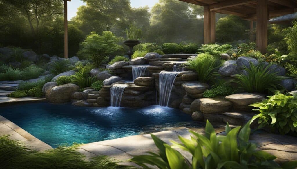 backyard garden water feature