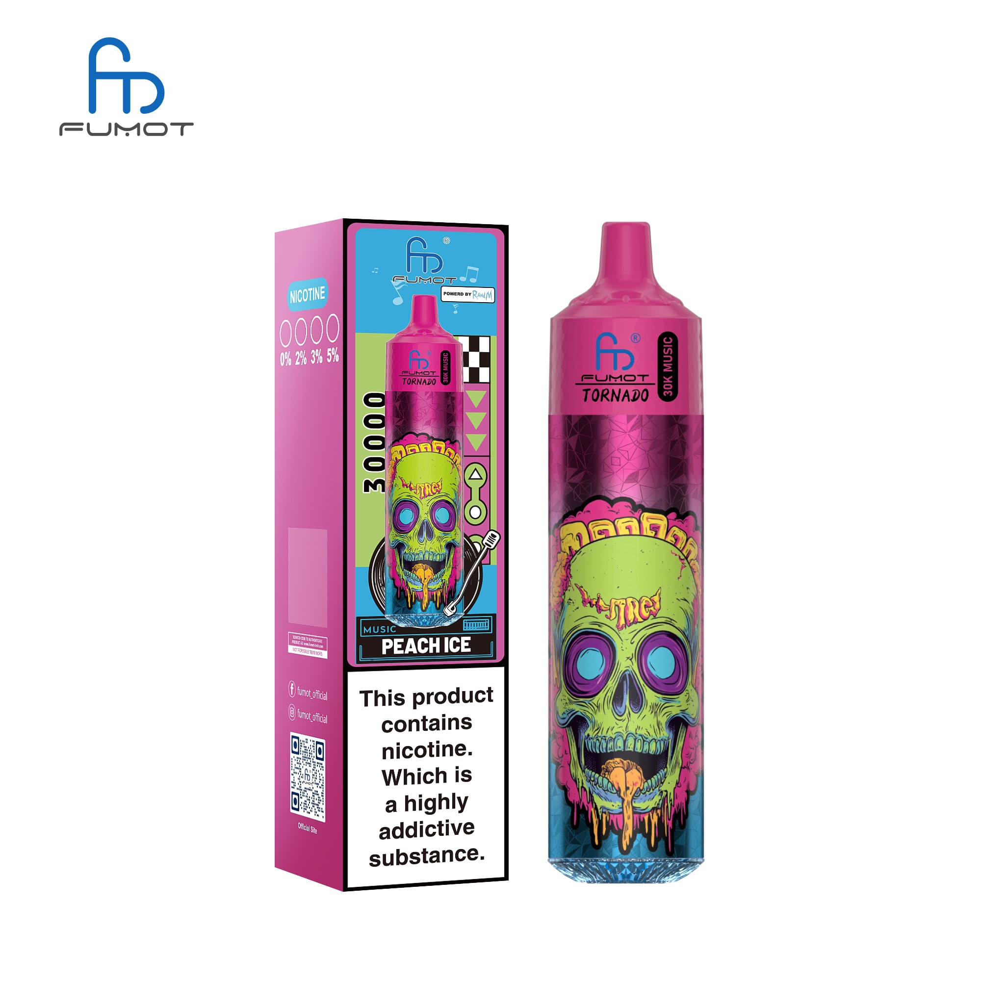 Fumot Tornado 30K Music Peach Ice – Bild 2