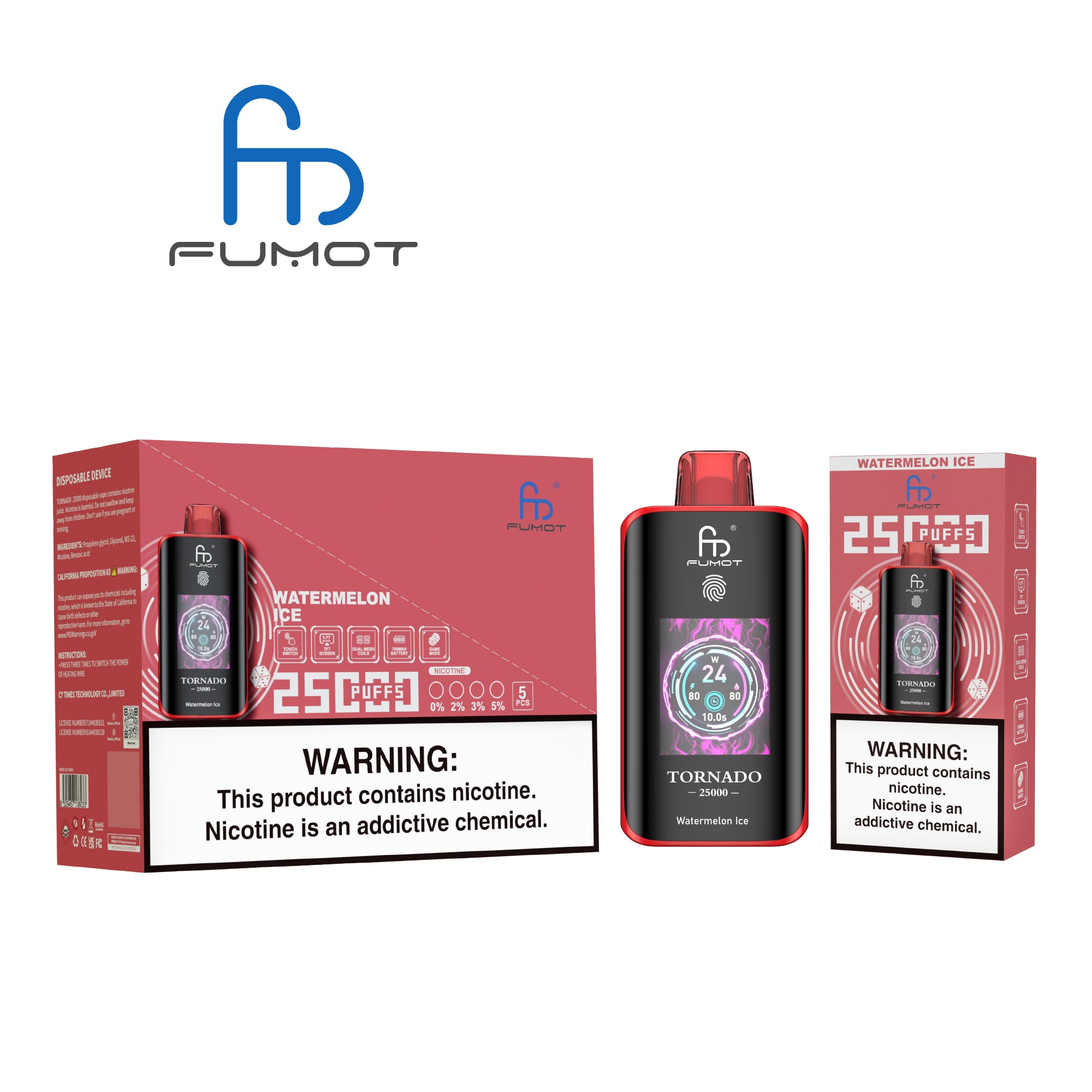 FUMOT Tornado 25000 Watermelon Ice – Bild 4