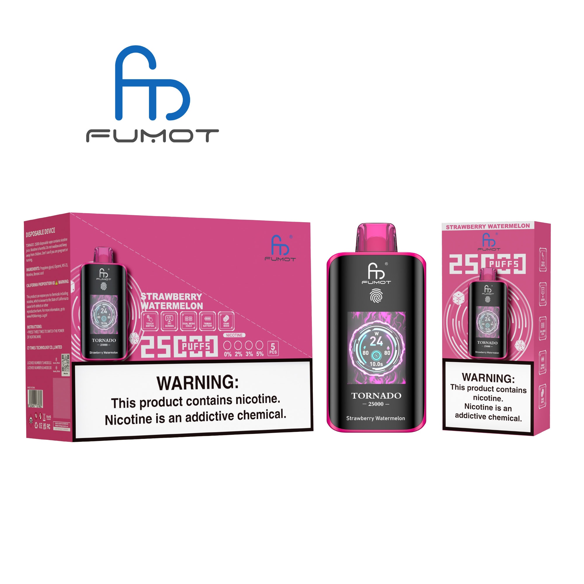 FUMOT Tornado 25000 Strawberry Watermelon – Bild 4