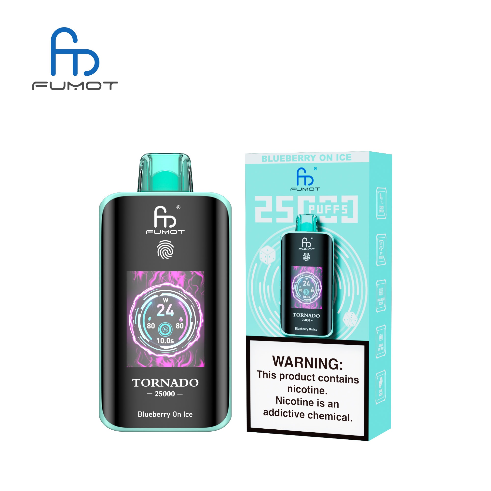 Fumot Tornado 25000 Blueberry On Ice – Bild 3