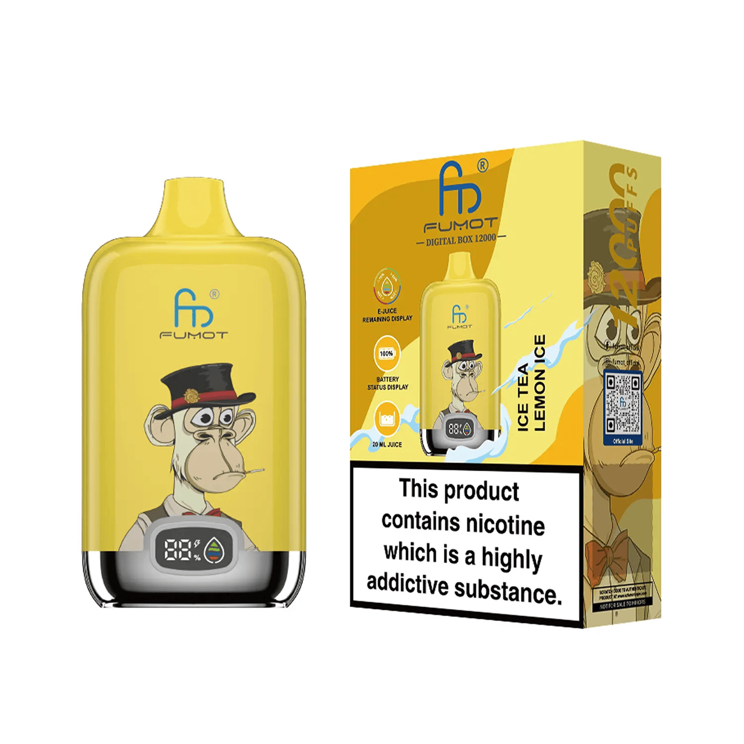 RandM Digital Box 12000 Ice Tea Lemon Ice