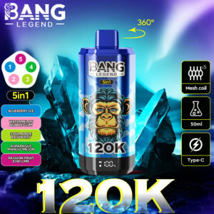 Bang Legend 120K Blueberry Ice/Watermelon Bubble Gum/Sour Apple Raspberry/Lotus Fruit Mango Melon/Passion Fruit Kiwi Lime