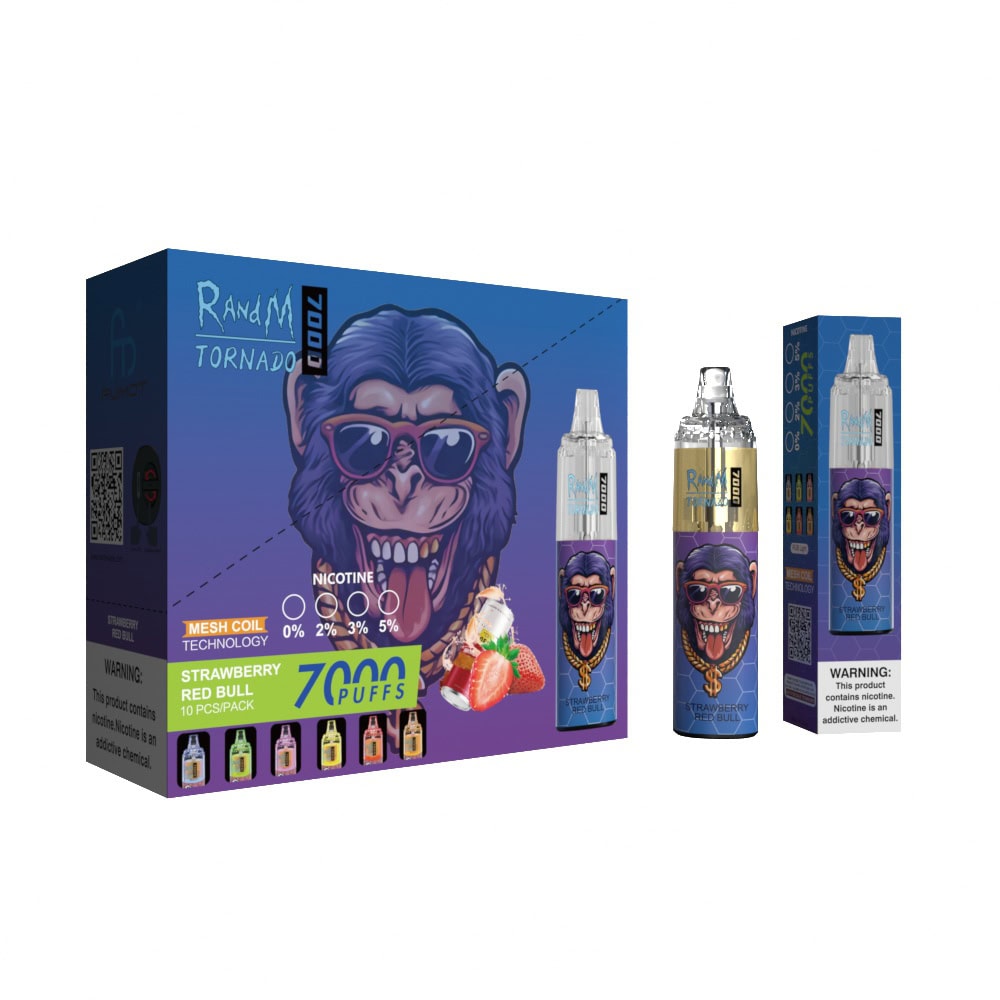 RandM Tornado 7000 Strawberry Red Bull – Bild 3