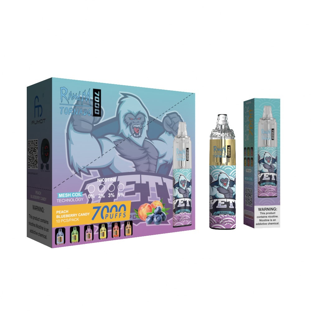 RandM Tornado 7000 Peach Blueberry Candy – Bild 3