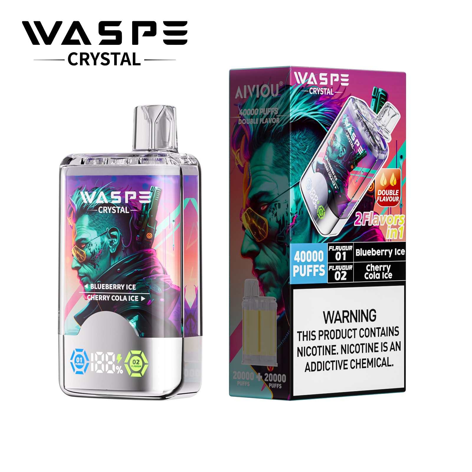 WASPE Crystal 40000 Blueberry Ice/Cherry Cola Ice