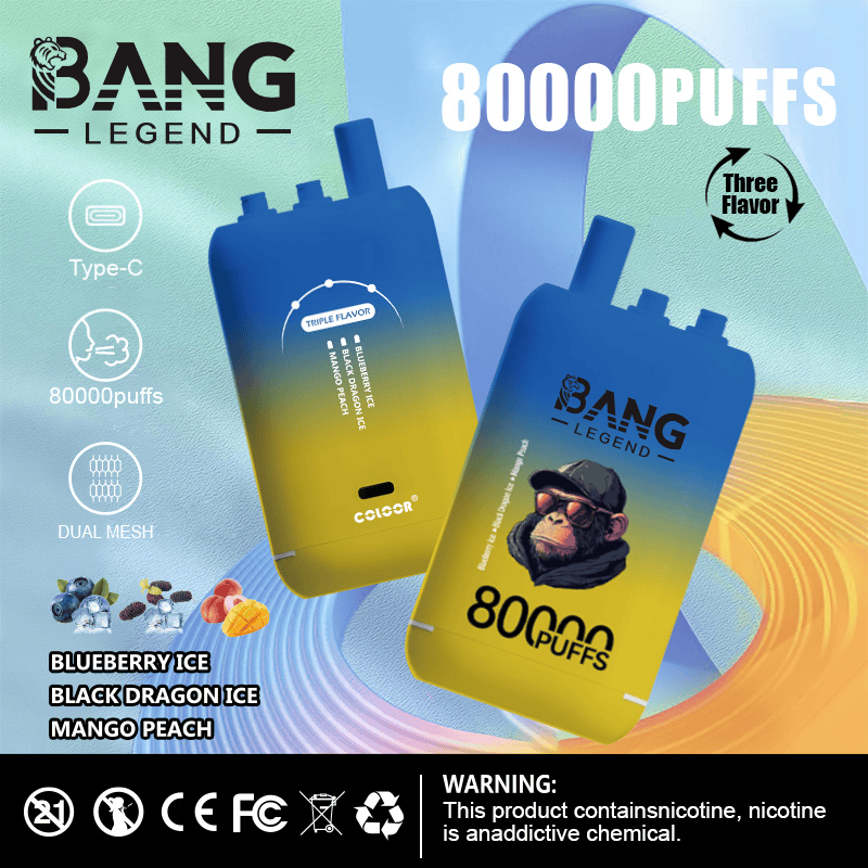 Bang Legend 80000 Blueberry Ice/Black Dragon Ice/Mango Peach