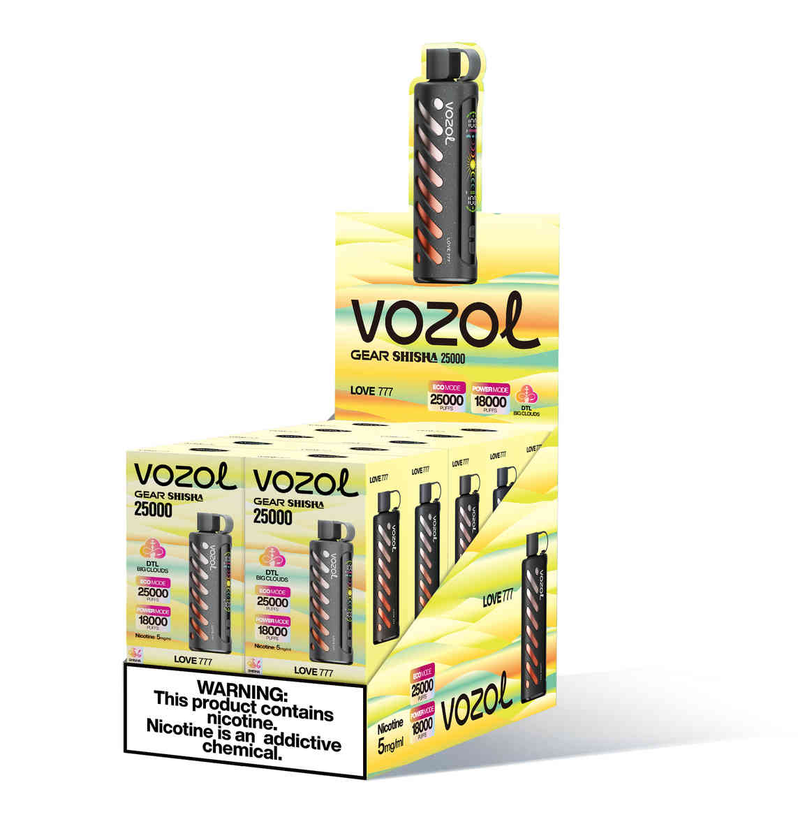 Vozol Gear Shisha 25000 Love 777 - Afbeelding 3