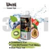 Uwin Tornado Triple 60000 Strawberry Kiwi/Love 66/Blue Razz Ice