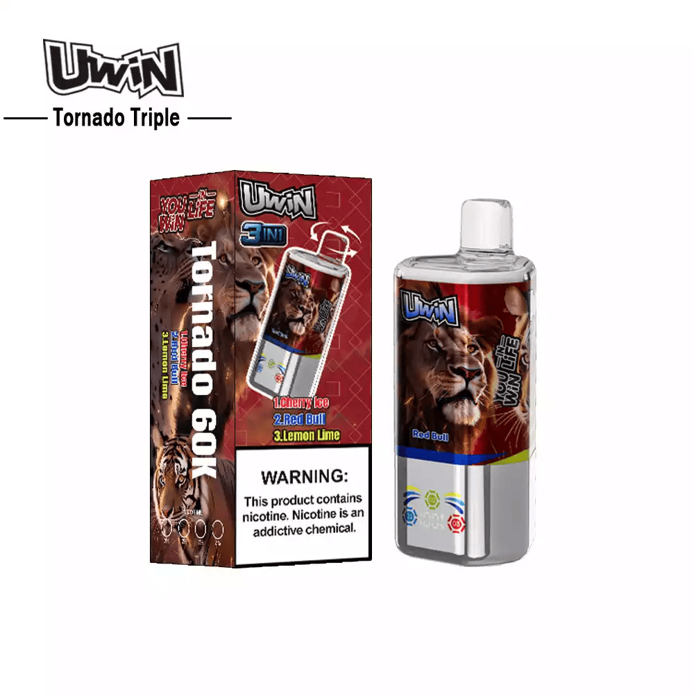 Uwin Tornado Triple 60000 Red Bull/Cherry Ice/Lemon Lime – Bild 2