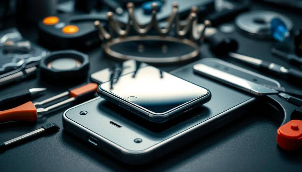 secure phone during repair process