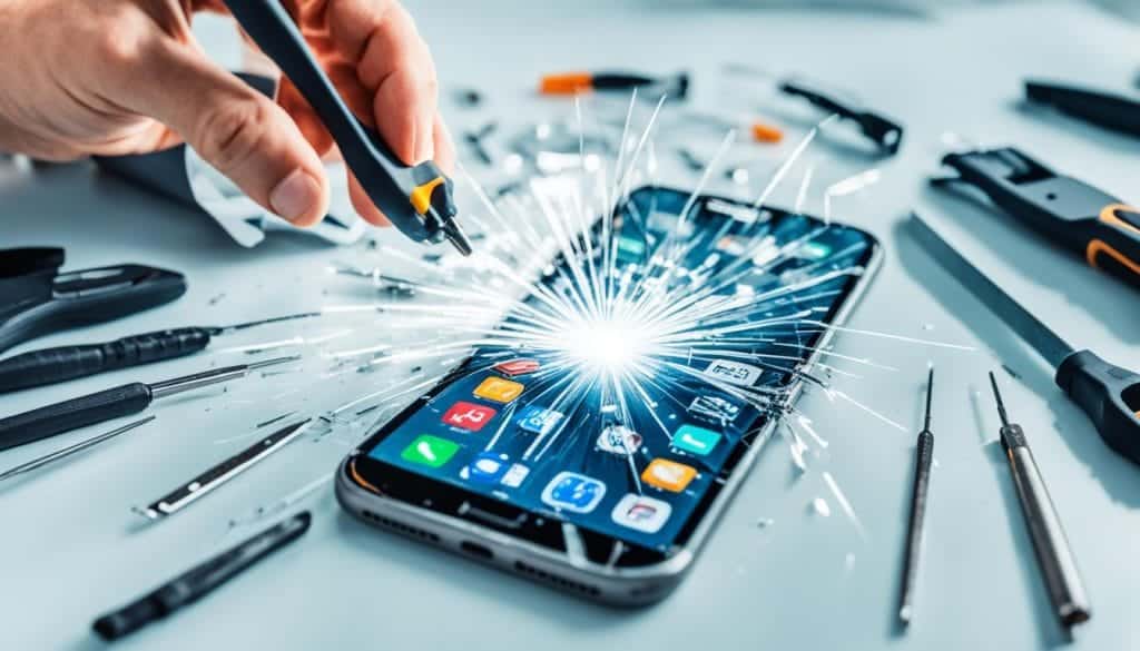 cracked phone screen repair mango hill