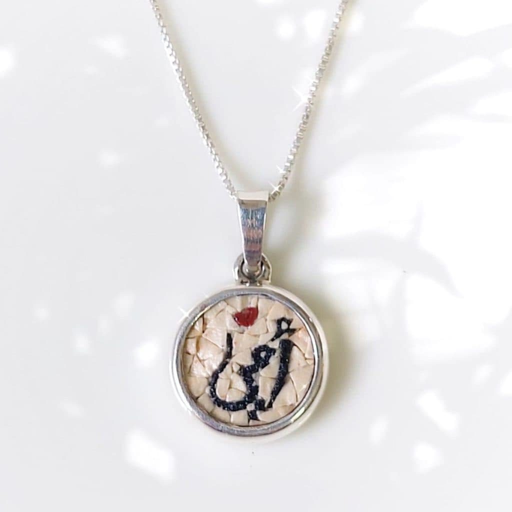 Unique mother's day gift to surprise her 1 Omee mosaic pendant 3 edited micro mosaic jewelery
