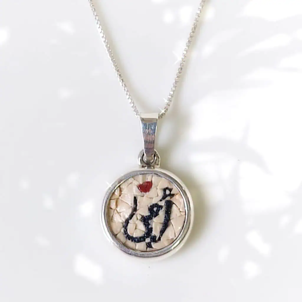 Unique mother's day gift to surprise her 1 Omee mosaic pendant 3 edited micro mosaic jewelery