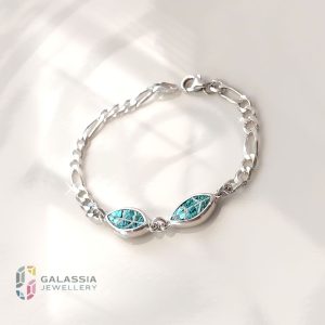 Olive Leaf Bracelets 925 Sterling Silver Micro Mosaic