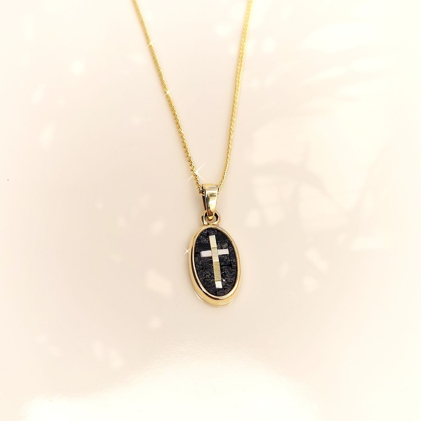 mosaic cross pendant