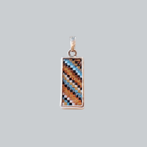 Rainbow Arch Micro Mosaic Pendant – Handmade 925 Sterling Silver