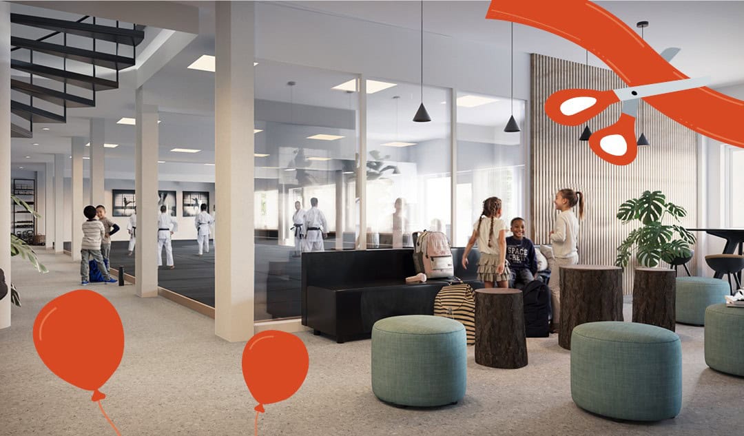 Invigningsillustration Gårdstens kampsportcenter