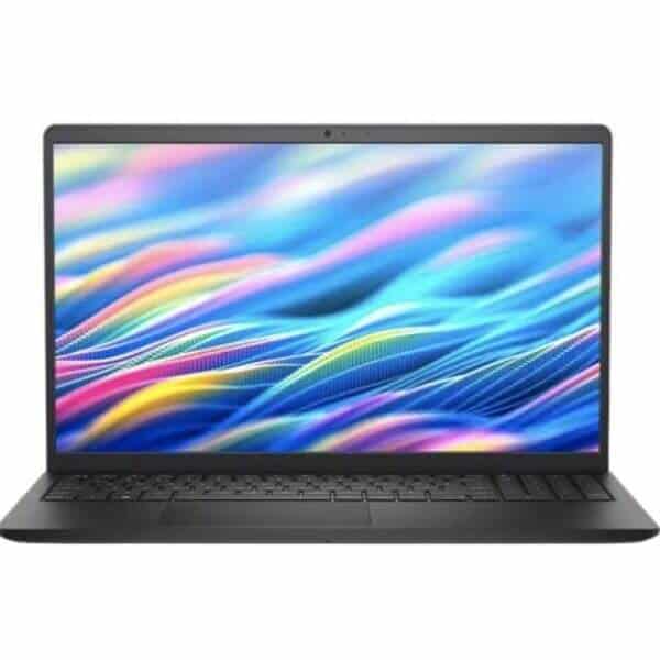 Laptop Dell Inspiron 15 con pantalla FHD y teclado en inglés negro.
