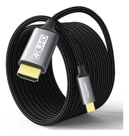 Cable USB-C a HDMI 4K 2 Metros Negro UANTIN