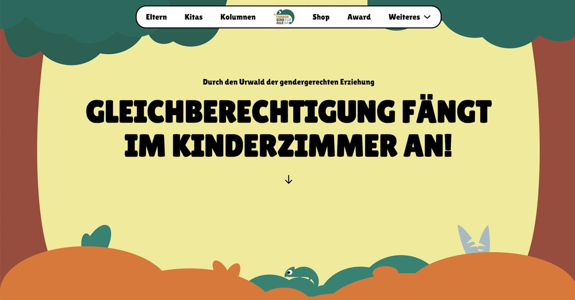 Startseite von Farben sind für alle da