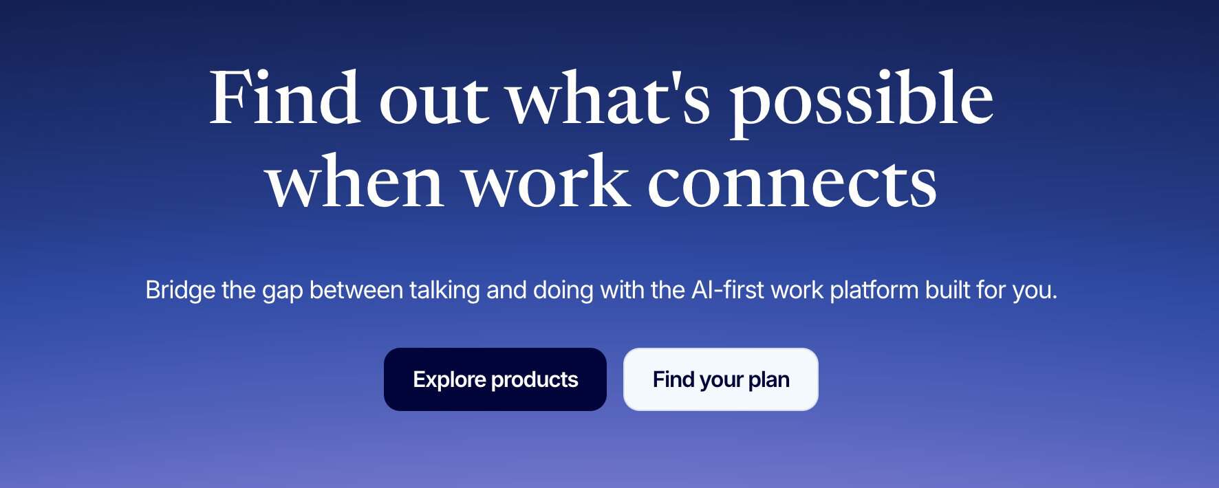 Hero von Zoom mit dem Text: Find out what's possible
when work connects