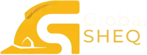 Global SHEQ logo with yellow stylized S