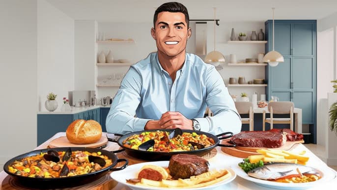 Ronaldo kitchen eating